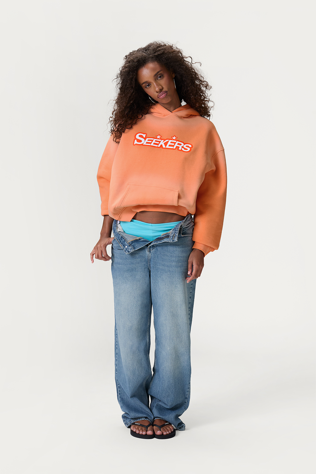 Seekers Zest Hoodie in Washed Orange
