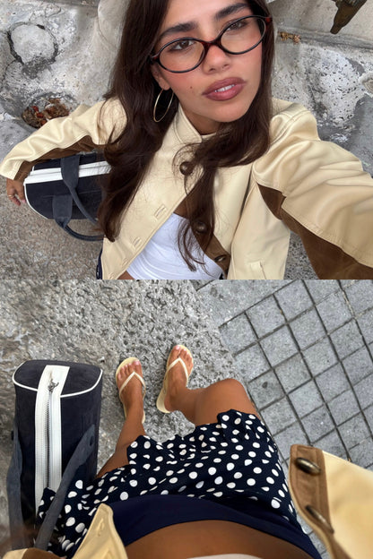 Benny Faux Leather Jacket in Yellow